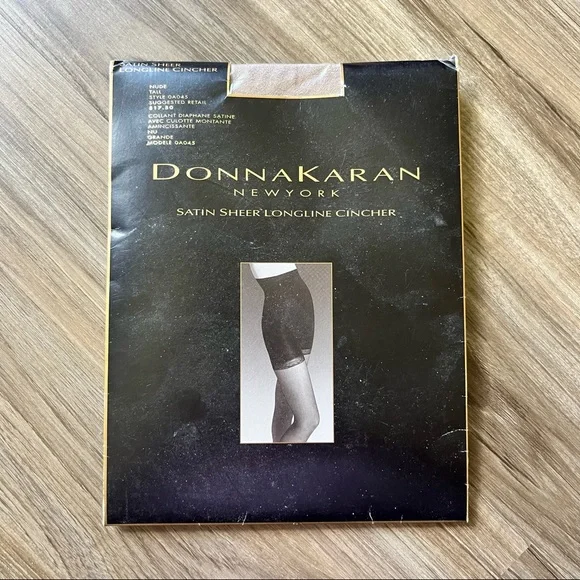 Donna Karan New York Satin Sheer Hosiery Tights Pantyhose - Picture 1 of 5